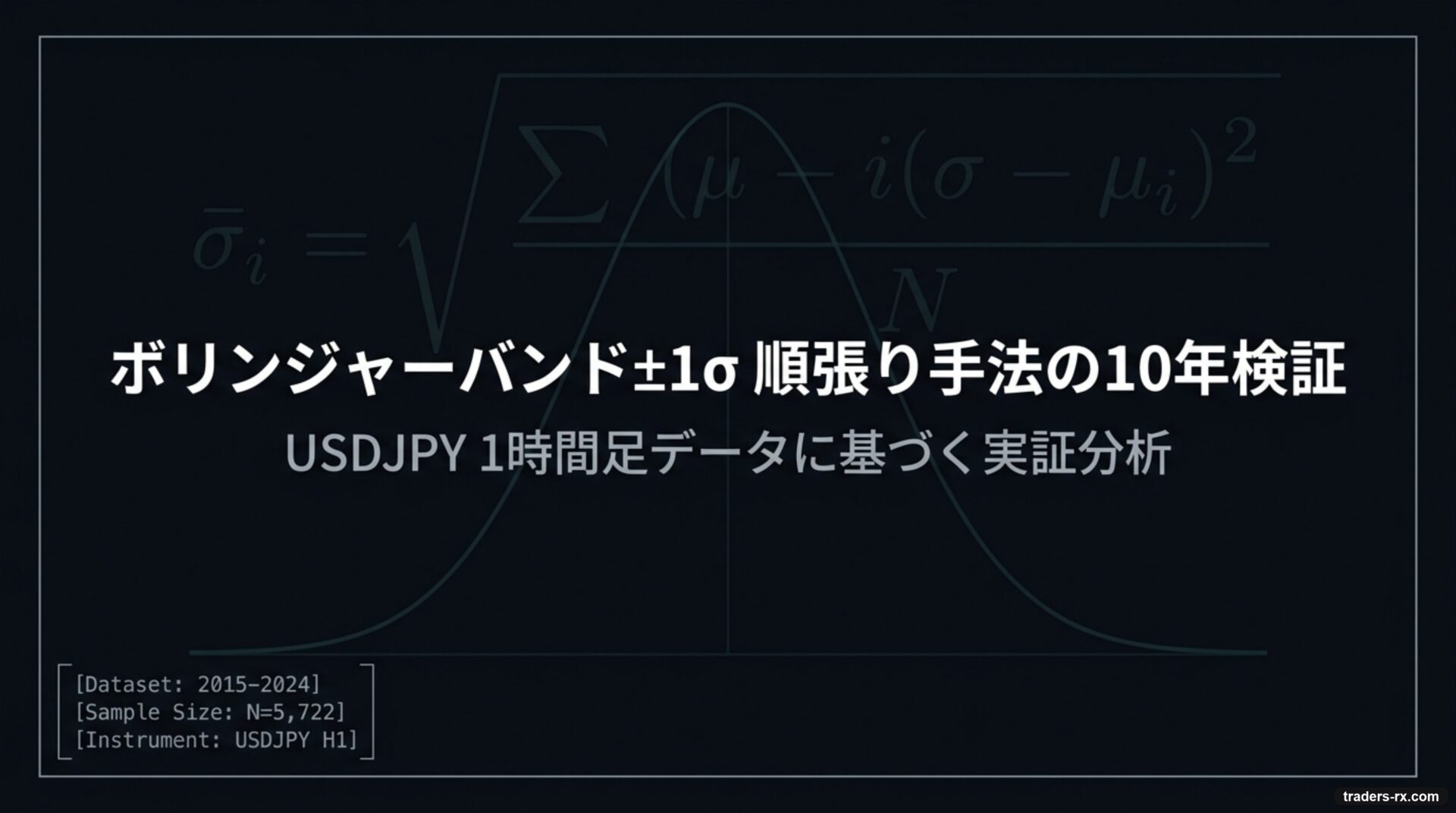 ボリンジャーバンド ±1σ 順張り手法の10年検証 表紙